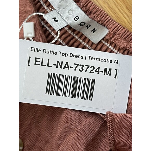BALTIC BORN Ellie Ruffle Top Dress Medium Terracotta Mauve NEW Casual Pockets - Picture 9 of 12